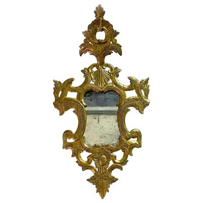 Italian Baroque Mercury Glass Mirror with Gilded Wood Frame, 1700s-GDD-1135895