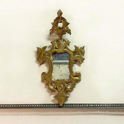 Italian Baroque Mercury Glass Mirror with Gilded Wood Frame, 1700s-GDD-1135895