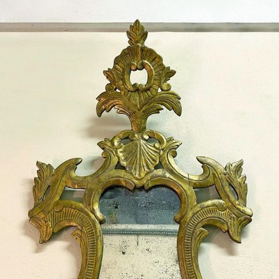 Italian Baroque Mercury Glass Mirror with Gilded Wood Frame, 1700s-GDD-1135895