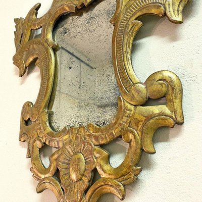 Italian Baroque Mercury Glass Mirror with Gilded Wood Frame, 1700s-GDD-1135895