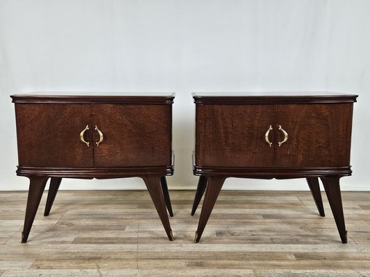 Italian Bedside Tables in Mahogany, 1950, Set of 2-ZUW-1768754