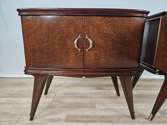 Italian Bedside Tables in Mahogany, 1950, Set of 2-ZUW-1768754