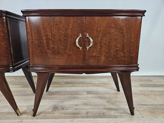 Italian Bedside Tables in Mahogany, 1950, Set of 2-ZUW-1768754