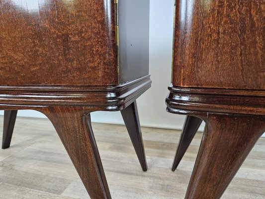 Italian Bedside Tables in Mahogany, 1950, Set of 2-ZUW-1768754