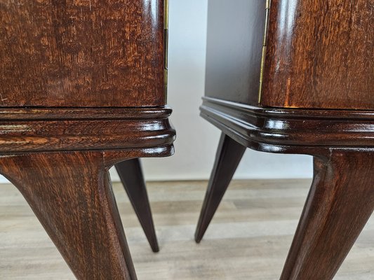 Italian Bedside Tables in Mahogany, 1950, Set of 2-ZUW-1768754