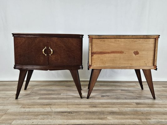 Italian Bedside Tables in Mahogany, 1950, Set of 2-ZUW-1768754