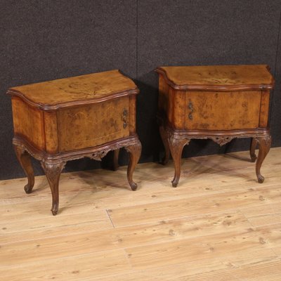 Italian Bedside Tables in Wood, 1950s, Set of 2-RP-2036726