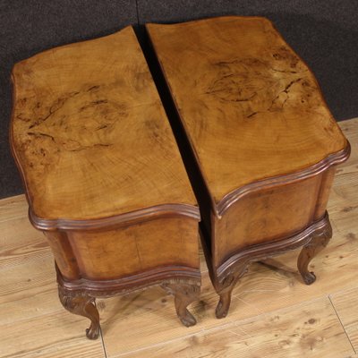 Italian Bedside Tables in Wood, 1950s, Set of 2-RP-2036726