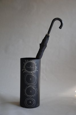 Italian Black Enamel Umbrella Stand by Siva Poggibonsi, 1950s-IEI-1259132