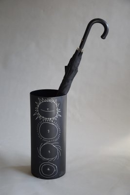 Italian Black Enamel Umbrella Stand by Siva Poggibonsi, 1950s-IEI-1259132