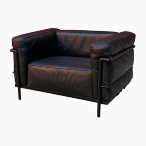 Italian Black LC3 Armchair by Le Corbusier, Jeannare, & Perriand for Cassina 1990-GDD-1165956