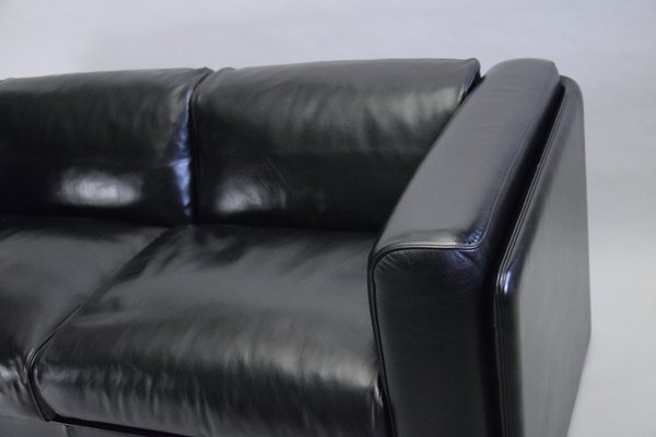 Italian Black Leather Sofa by Tito Agnoli for Poltrona Frau, 1994-IEI-1751950