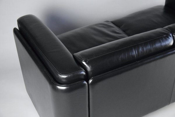 Italian Black Leather Sofa by Tito Agnoli for Poltrona Frau, 1994-IEI-1751950