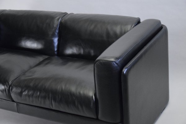 Italian Black Leather Sofa by Tito Agnoli for Poltrona Frau, 1994-IEI-1751950