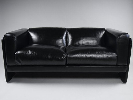 Italian Black Leather Sofa by Tito Agnoli for Poltrona Frau, 1994-IEI-1751950