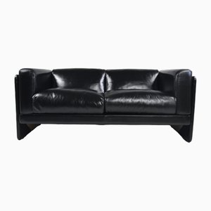 Italian Black Leather Sofa by Tito Agnoli for Poltrona Frau, 1994-IEI-1751950