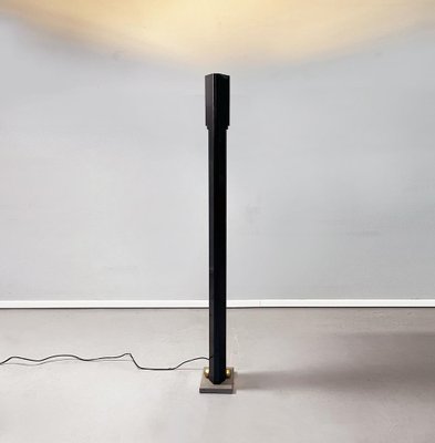 Italian Black Steel, Brass and Sandstone Totem Floor Lamp by Takahama for Sirrah,1980-GDD-1135881