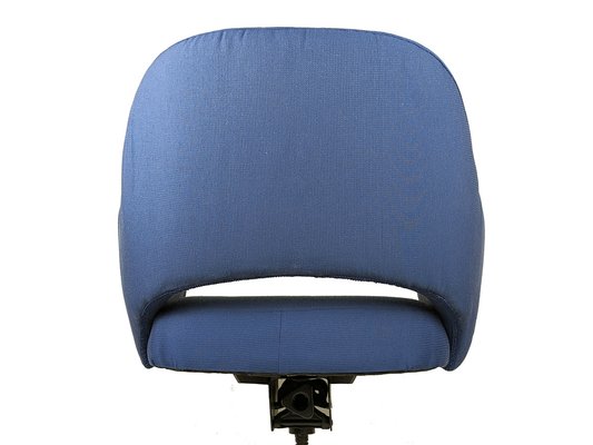 Italian Blue Fabric and Metal Swivel Desk Chair, 1960s-1970s-RD-1744297