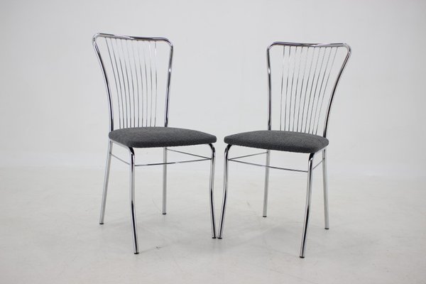 Italian Bouclé Fabric Dining Chairs, 1970s, Set of 6-TZ-1166617