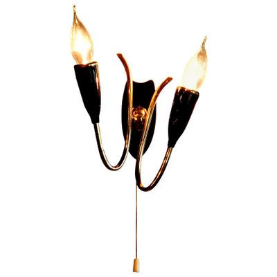 Italian Brass and Bakelite Wall Light, 1950s-JE-857573