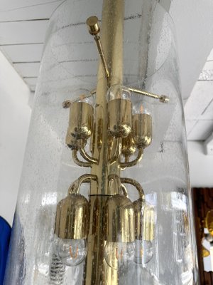 Italian Brass and Glass Bubble Tube Chandelier, 1970s-FUE-1694602