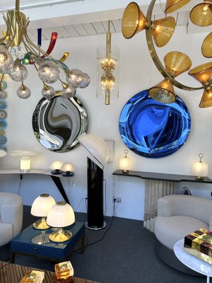 Italian Brass and Glass Bubble Tube Chandelier, 1970s-FUE-1694602