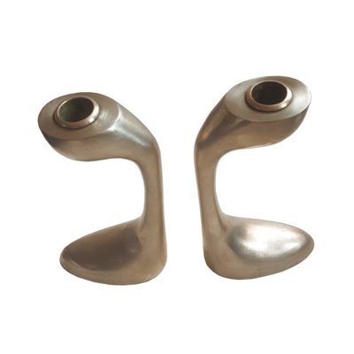 Italian Brass Candleholders, Set of 2-NUX-1442118