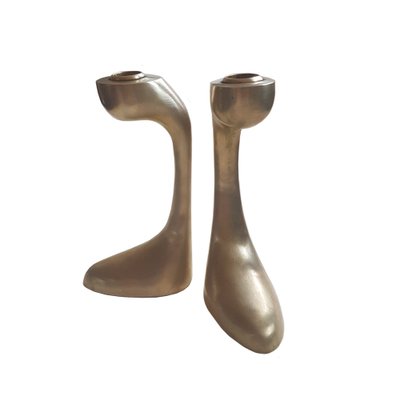 Italian Brass Candleholders, Set of 2-NUX-1442118