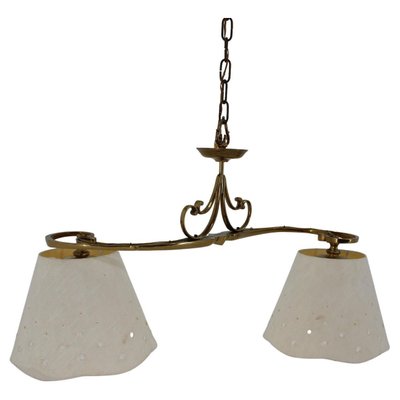 Italian Brass Ceiling Light, 1970s-TZ-1386441