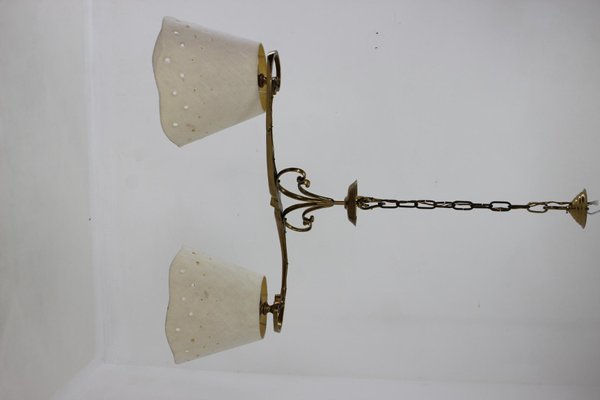 Italian Brass Ceiling Light, 1970s-TZ-1386441