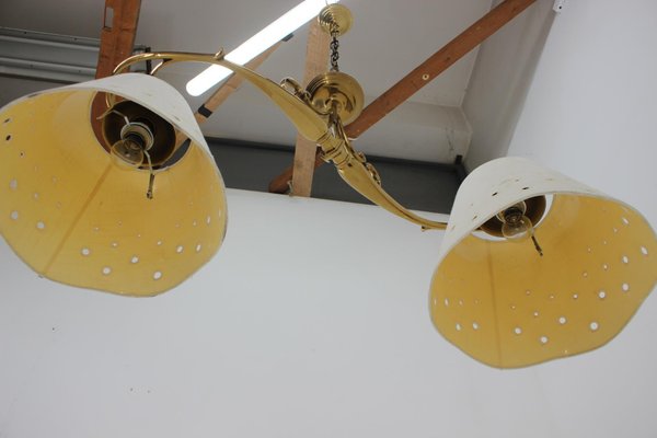 Italian Brass Ceiling Light, 1970s-TZ-1386441