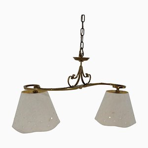 Italian Brass Ceiling Light, 1970s-TZ-1386441