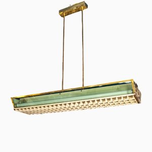 Italian Brass Ceiling Lights in Aluminum and Acrylic Glass, 1950s-VCV-1306592