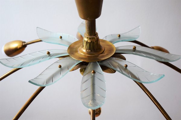 Italian Brass Chandelier by Pietro Chiesa for Fontana Arte, 1940s-VA-1180699