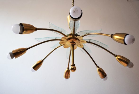 Italian Brass Chandelier by Pietro Chiesa for Fontana Arte, 1940s-VA-1180699