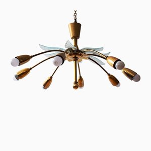 Italian Brass Chandelier by Pietro Chiesa for Fontana Arte, 1940s-VA-1180699