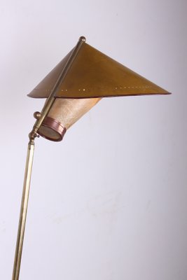 Italian Brass Conical Floor Lamp attributed to Stilnovo, 1950s-EMB-1759542