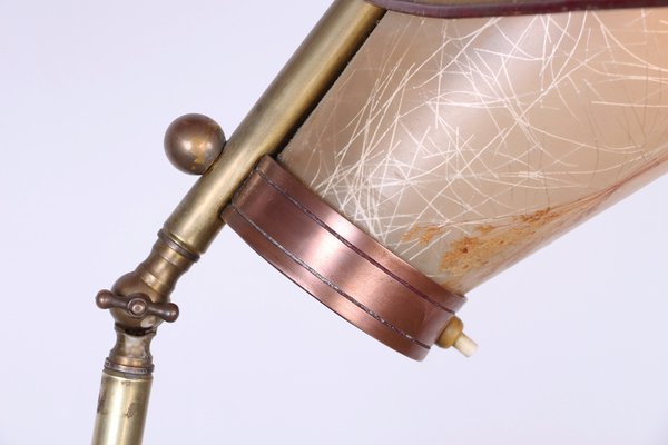 Italian Brass Conical Floor Lamp attributed to Stilnovo, 1950s-EMB-1759542