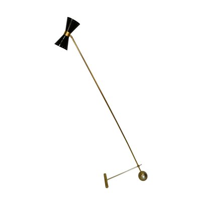 Italian Brass Floor Lamp, 1960s-WLO-1402400