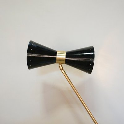 Italian Brass Floor Lamp, 1960s-WLO-1402400