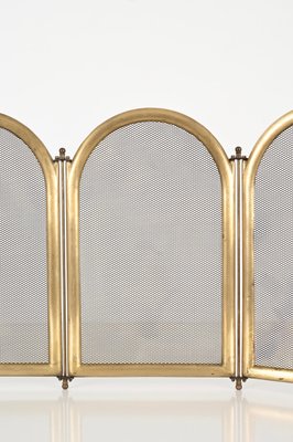 Italian Brass Folding Fireplace Screen, Italy, 1960s-JDR-1803446