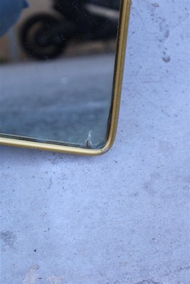 Italian Brass Mirror, 1950s-EH-893808