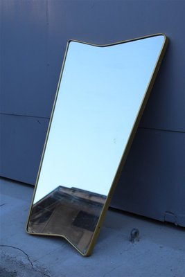 Italian Brass Mirror, 1950s-EH-893808