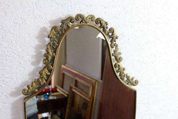 Italian Brass Mirror, 1960s-BQF-2018355