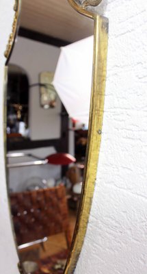 Italian Brass Mirror, 1960s-BQF-2018355