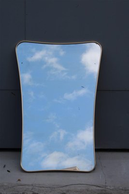 Italian Brass Mirror, Italy, 1950s-EH-1383349