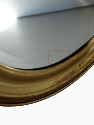 Italian Brass & Velvett Wall Mirror, 1950s-KGD-758056