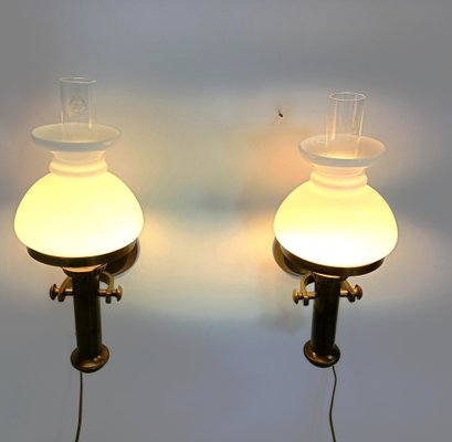 Italian Brass Wall Lamps, 1960s, Set of 2-IRH-1816860