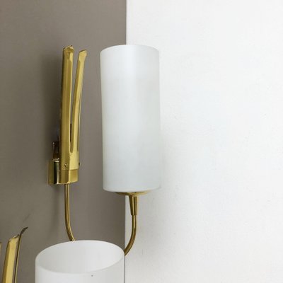 Italian Brass Wall Light Sconces, Italy, 1950s, Set of 2-QZ-1124215