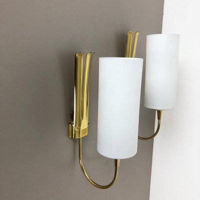 Italian Brass Wall Light Sconces, Italy, 1950s, Set of 2-QZ-1124215